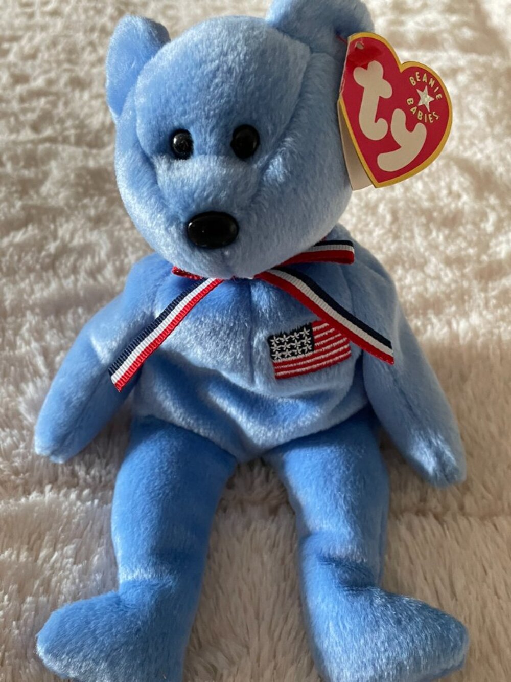 "Spangle" the Bear, a Ty Beanie Baby released in 1999.